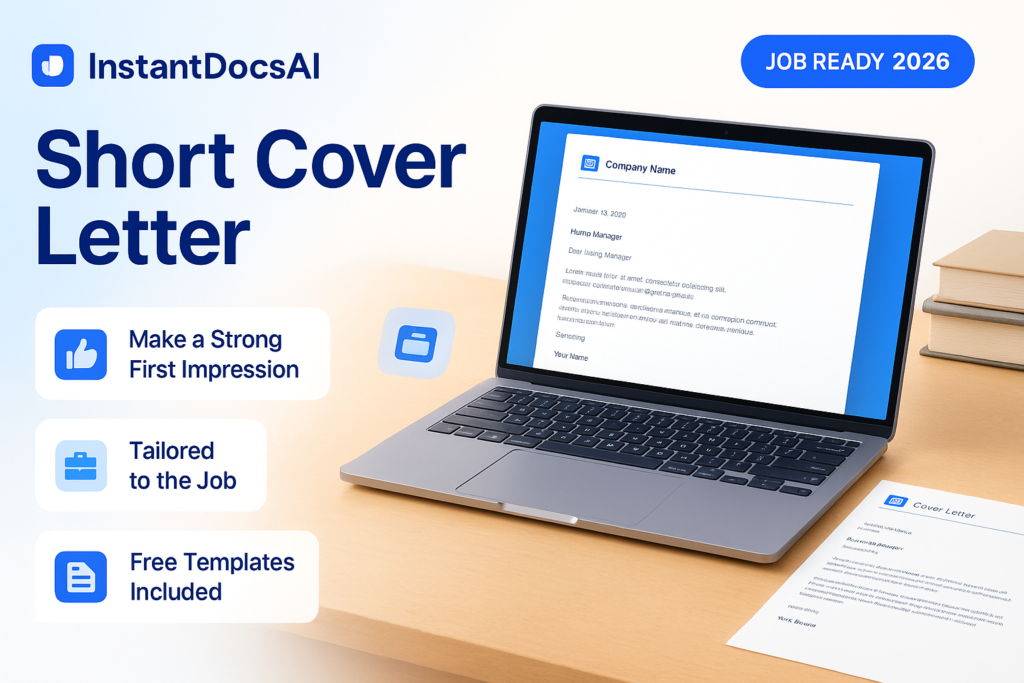Short Cover Letter — InstantDocsAI professional guide with templates and examples