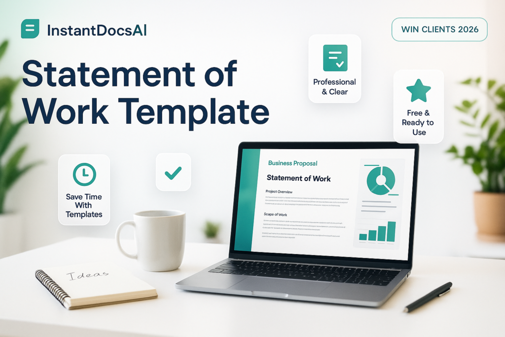 Statement of Work Template: Essential Guide + Professional Project Format 2026 6 Statement of Work Template — InstantDocsAI professional guide with templates and examples