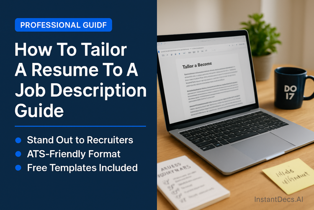 Tailor a Resume - professional template and example guide
