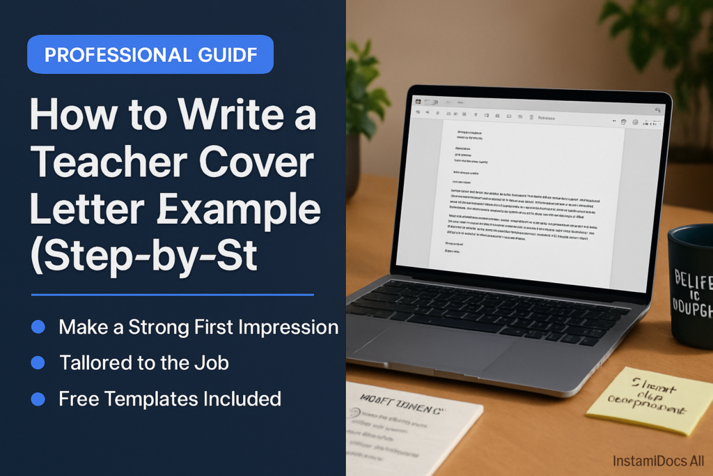 How to Write a Teacher Cover Letter Example (Step-by-Step) 2026 2 teacher cover letter example - professional template and example guide