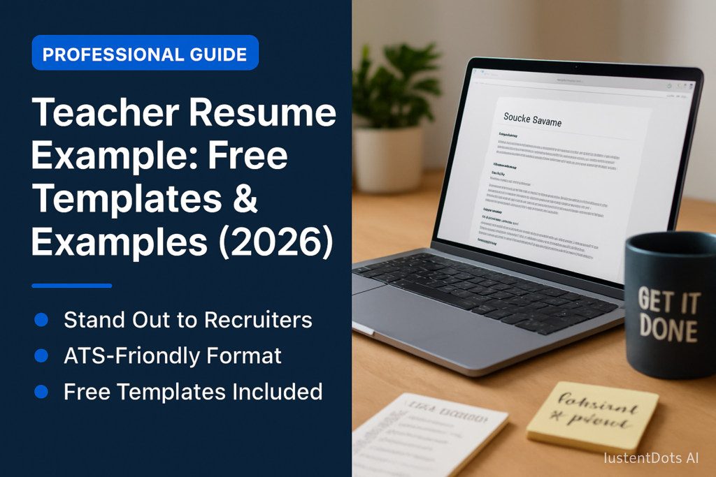 Teacher Resume Example: Free Templates & Examples (2026) - professional template and example guide