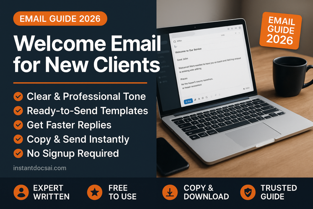 Welcome Email for New Clients — professional guide, templates and examples
