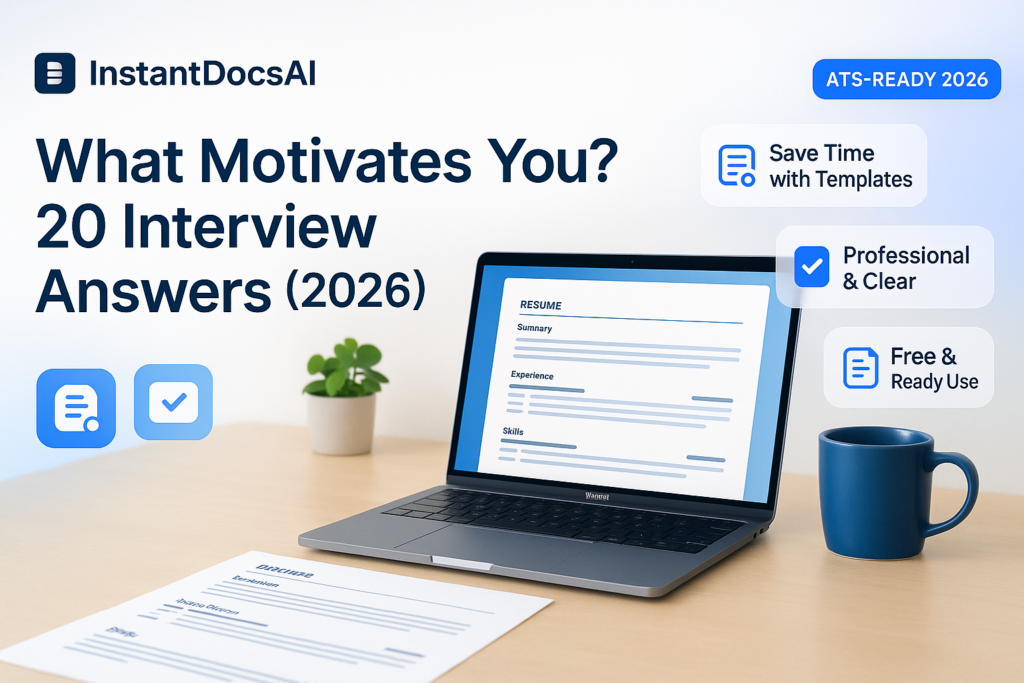 what motivates you — InstantDocsAI professional guide with templates and examples